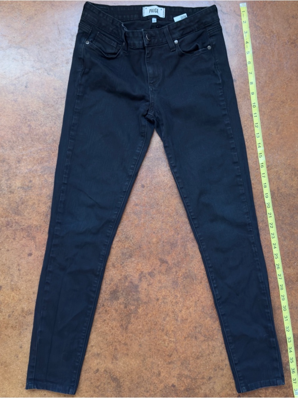 PAIGE Black Skinny High-Rise Jeans